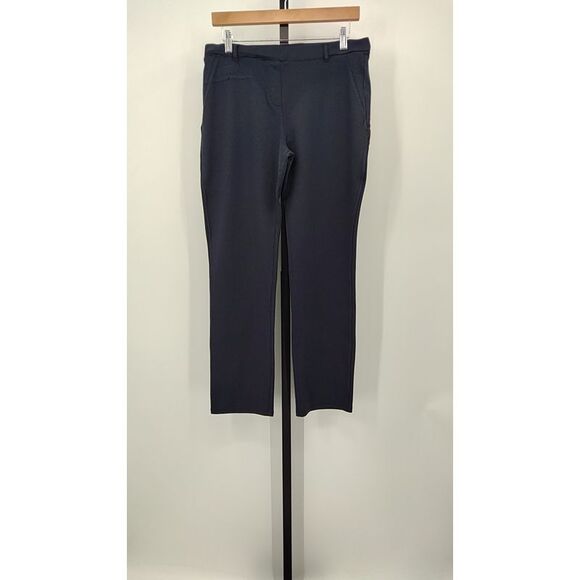 Quince Women Ultra-Stretch Ponte Straight Leg Pants Blue L - Picture 1 of 2